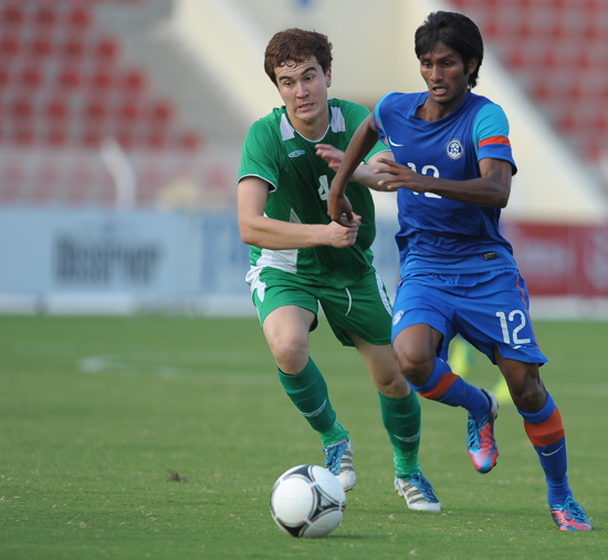 Alwyn George in Action in AFC U-22 Qualifiers