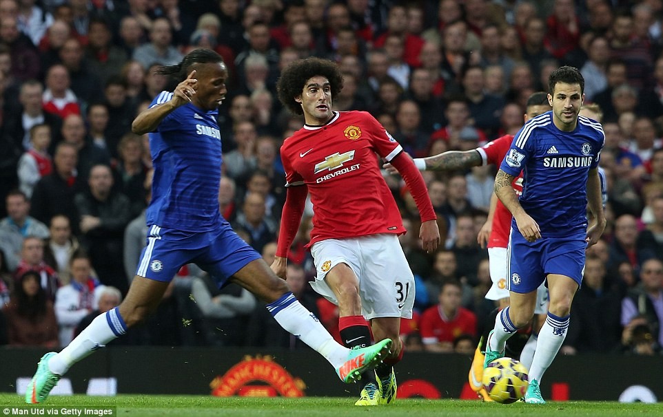 Fellaini controlled Chelsea's midfield pivot of Fabregas and Matic