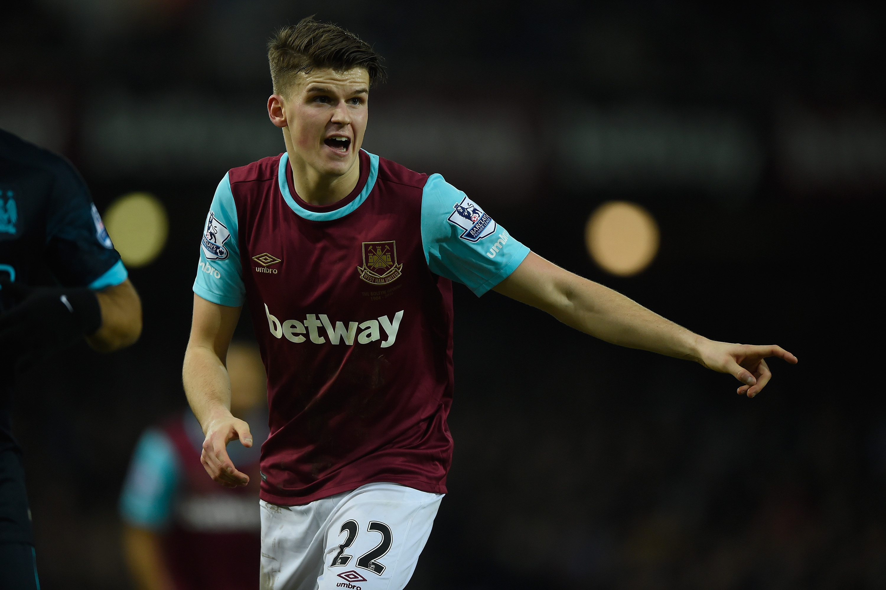 LONDON, ENGLAND - JANUARY 23: Sam Byram of West Ham in action during the Barclays Premier League match between West Ham United and Manchester City at Boleyn Ground in London, England. (Photo by Mike Hewitt/Getty Images)
