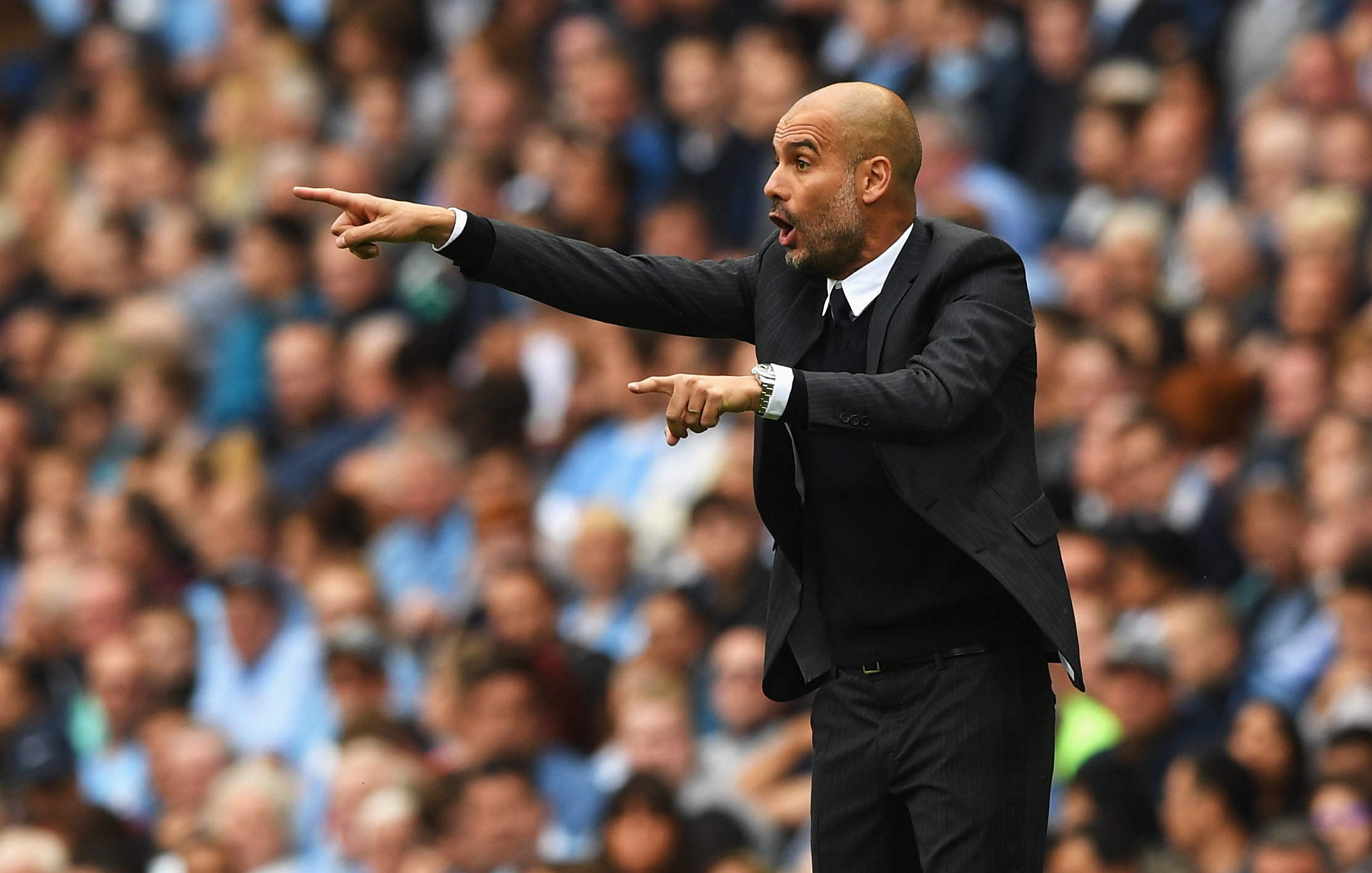 One on the right and another on the left of the defence - Guardiola's command to City negotiators. (Picture Courtesy - AFP/Getty Images)