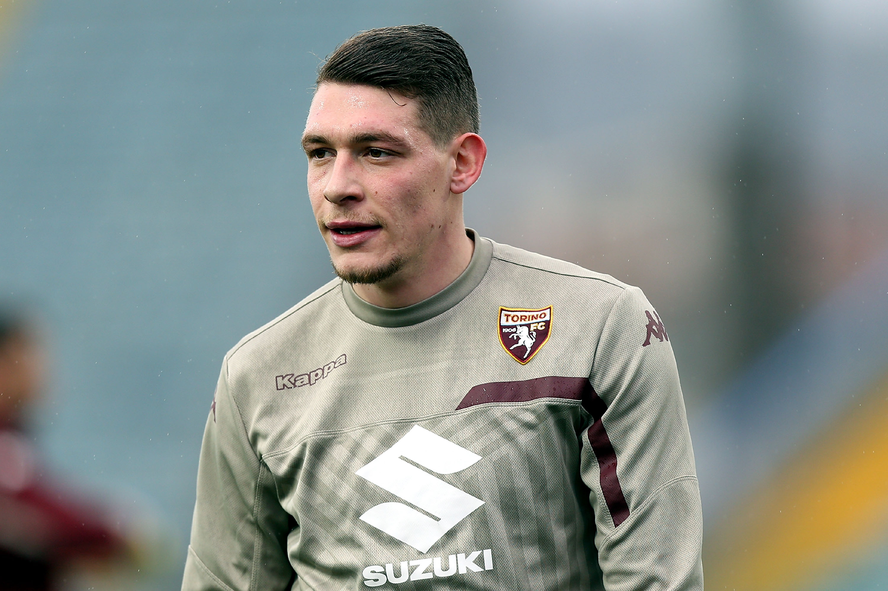 EMPOLI, ITALY - FEBRUARY 05: Andrea Belotti of FC Torino in action during heating prior to during the Serie A match between Empoli FC and FC Torino at Stadio Carlo Castellani on February 5, 2017 in Empoli, Italy.  (Photo by Gabriele Maltinti/Getty Images)