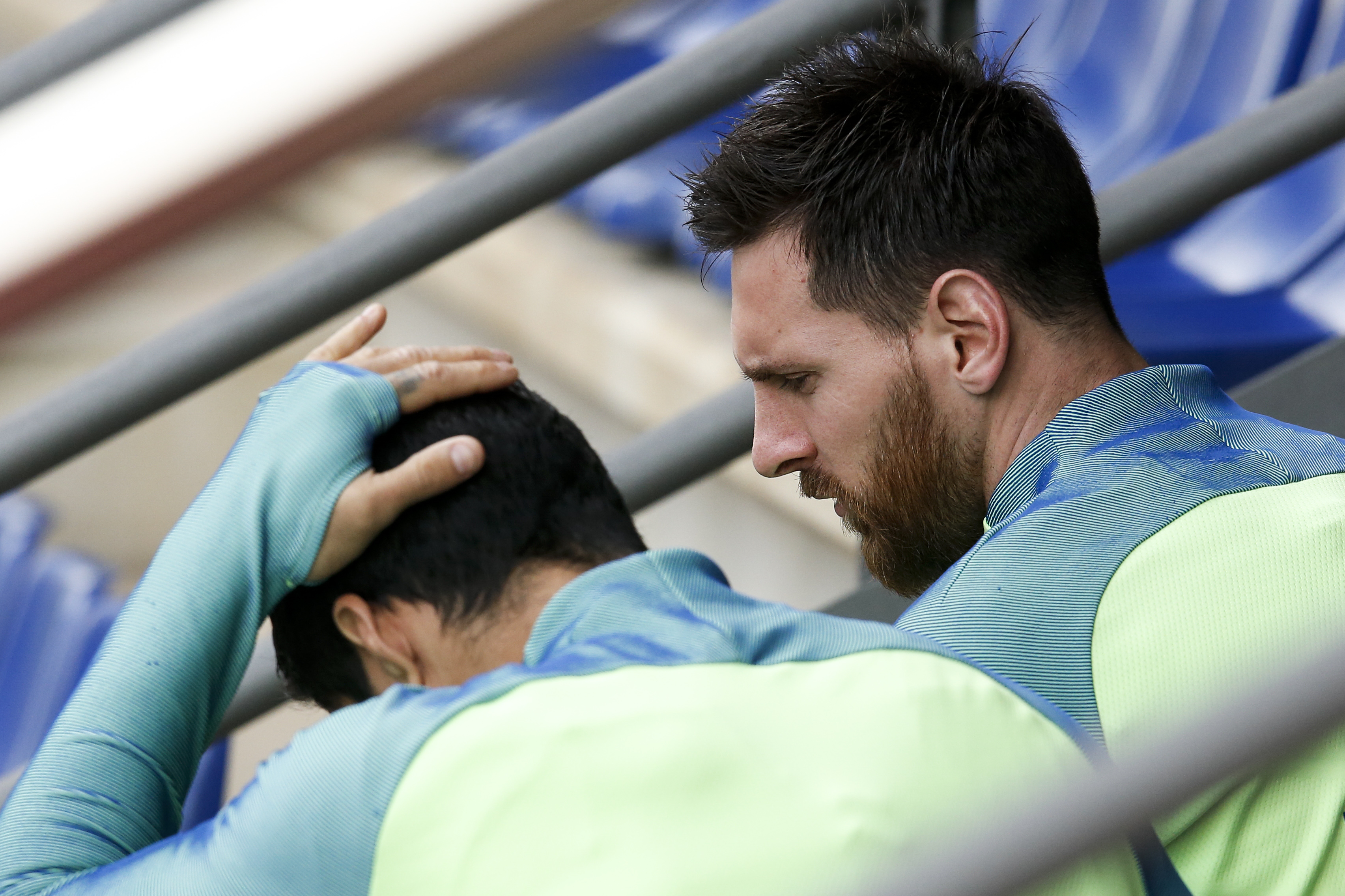 Lionel Messi looked visibly frustrated at the way their match against Malaga ended. (Photo | Getty)        (Photo credit should read PAU BARRENA/AFP/Getty Images)