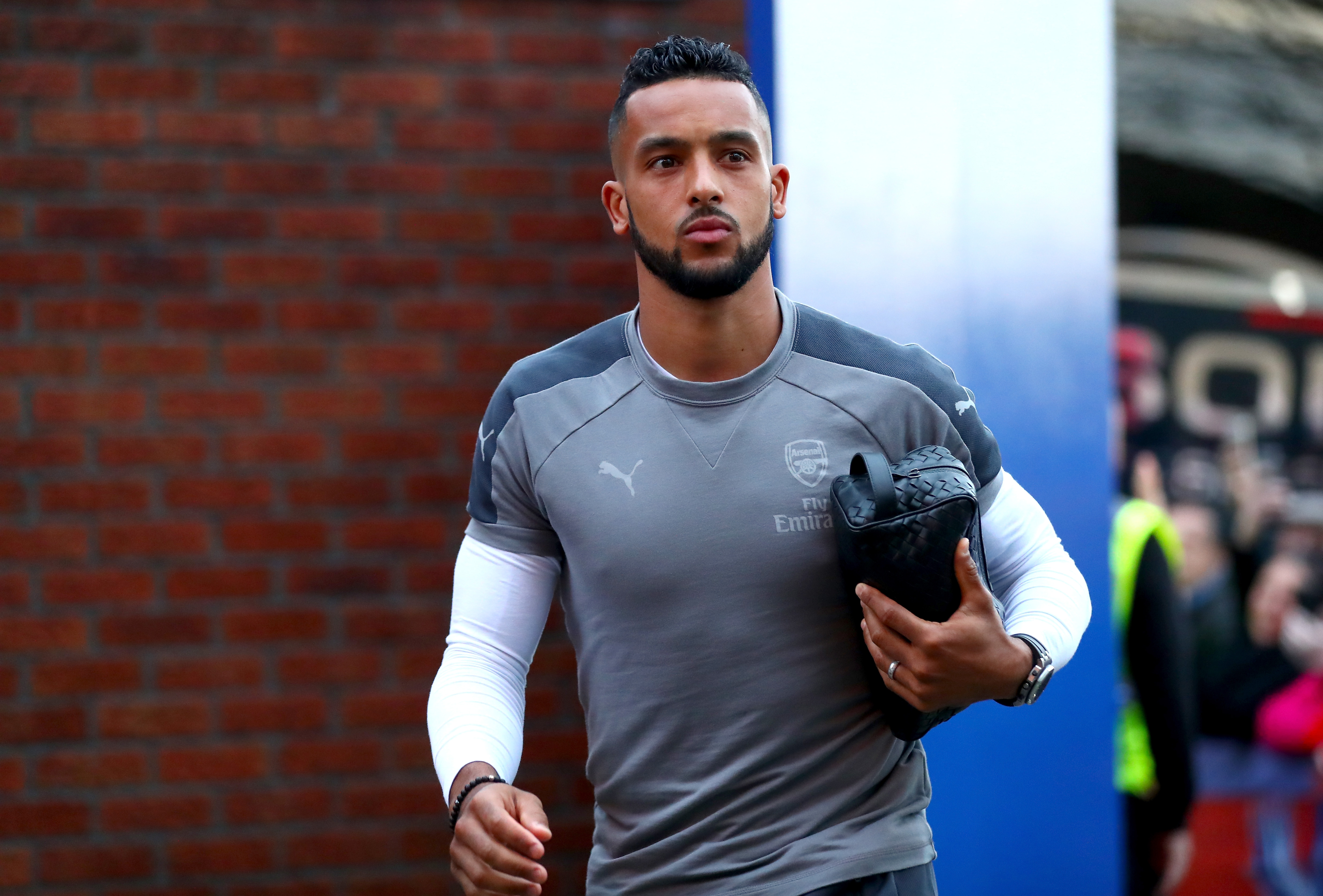 LONDON, ENGLAND - APRIL 10:  Theo Walcott of Arsenal arrives prior to the Premier League match between Crystal Palace and Arsenal at Selhurst Park on April 10, 2017 in London, England.  (Photo by Clive Rose/Getty Images)