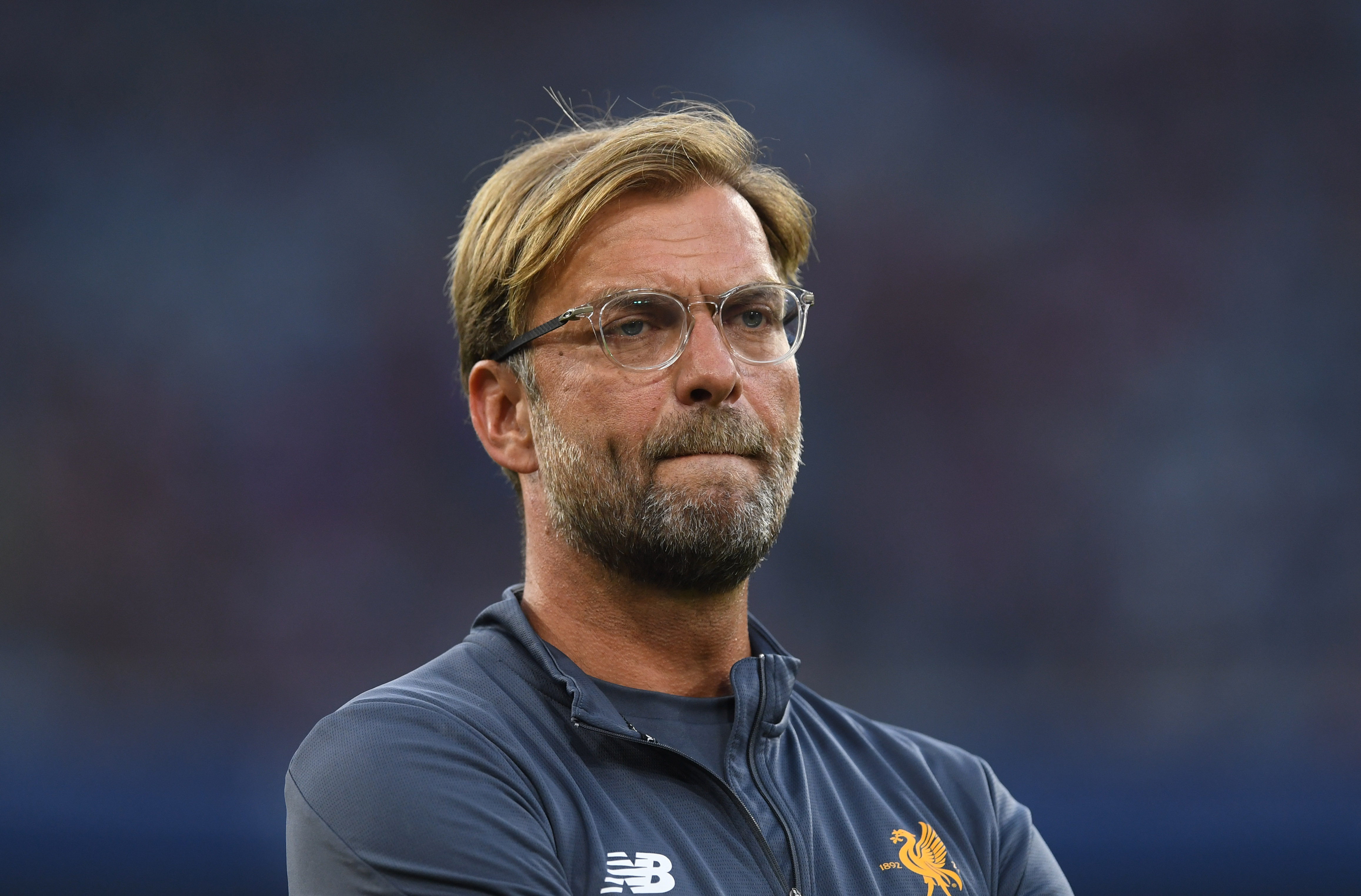 Liverpools German headcoach Juergen Klopp is pictured during the final Audi Cup football match between Atletico Madrid and FC Liverpool in the stadium in Munich, southern Germany, on August 2, 2017.  / AFP PHOTO / Christof STACHE        (Photo credit should read CHRISTOF STACHE/AFP/Getty Images)
