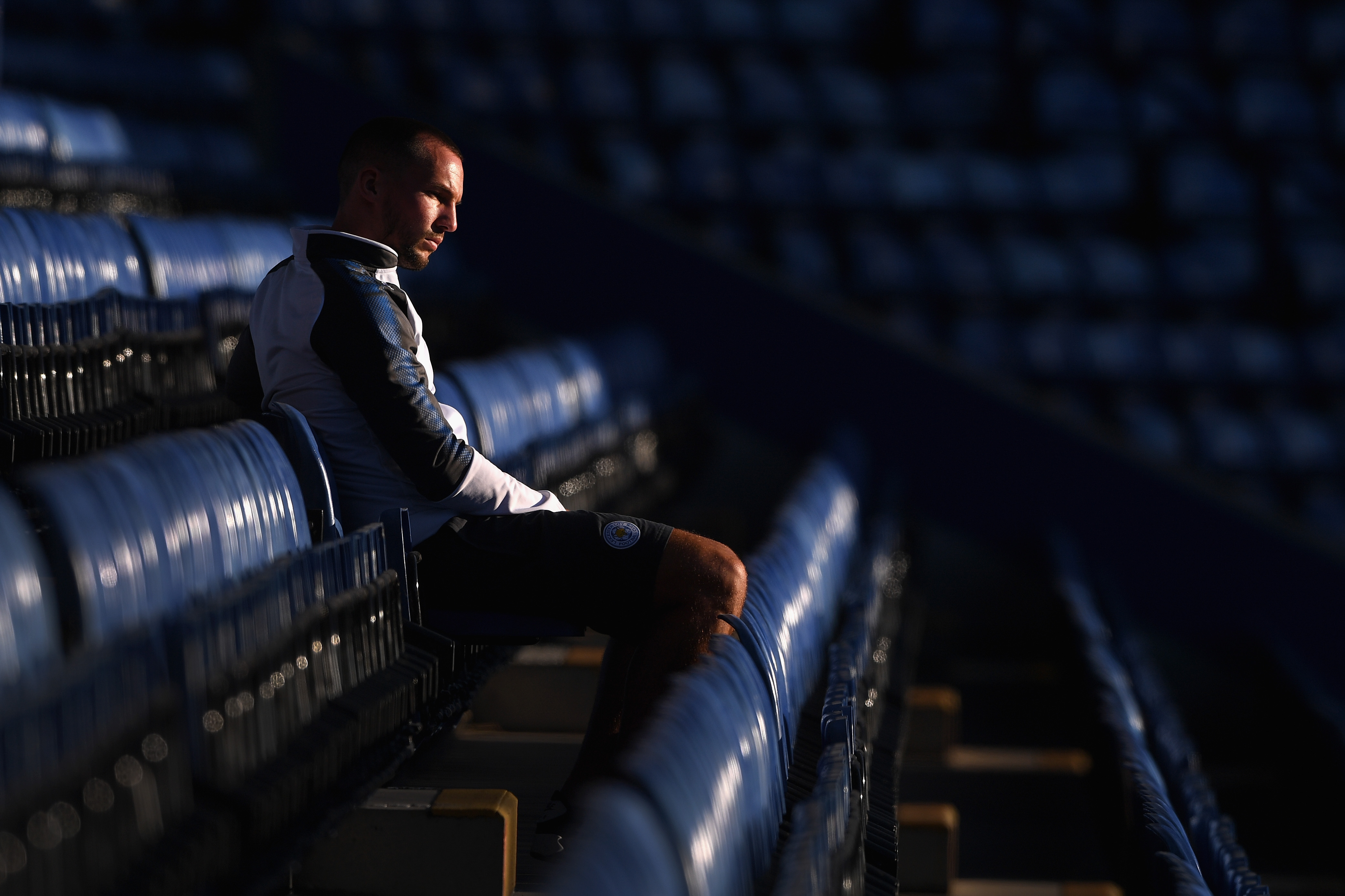 LEICESTER, ENGLAND - AUGUST 04: Danny Drinkwater looks on before the preseason friendly match between Leicester City and Borussia Moenchengladbach at The King Power Stadium on August 4, 2017 in Leicester, United Kingdom.  (Photo by Michael Regan/Getty Images)