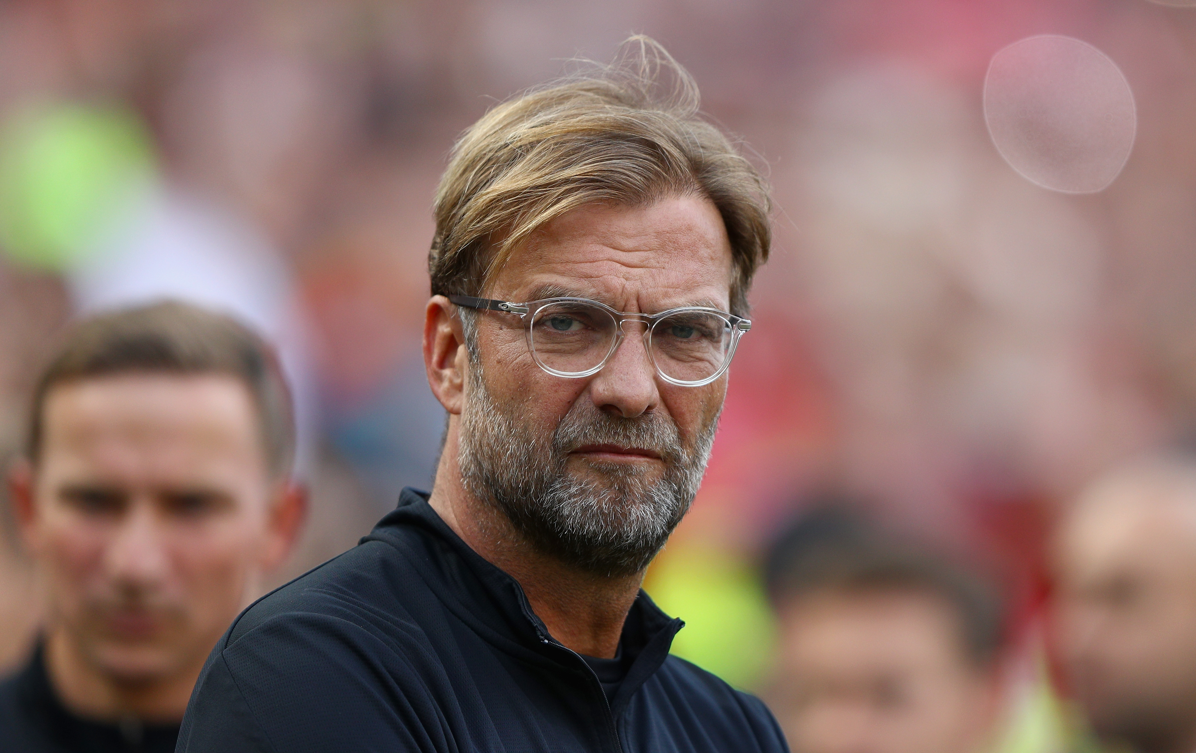 DUBLIN, IRELAND - AUGUST 05:  Head Coach of Liverpool Jurgen Klopp looks on prior to the Pre Season Friendly match between Liverpool and Athletic Club at Aviva Stadium on August 5, 2017 in Dublin, Ireland.  (Photo by Ian Walton/Getty Images)