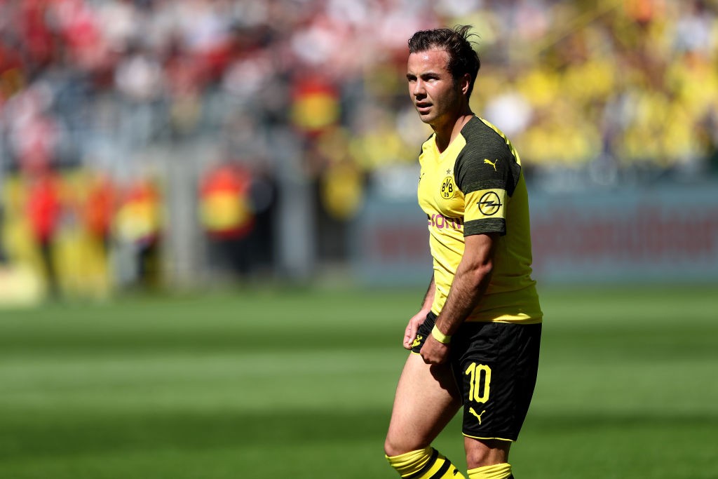DORTMUND, GERMANY - MAY 05: Mario Gotze of Dortmund is seen during the Bundesliga match between Borussia Dortmund and 1. FSV Mainz 05 at Signal Iduna Park on May 5, 2018 in Dortmund, Germany. (Photo by Christof Koepsel/Bongarts/Getty Images)