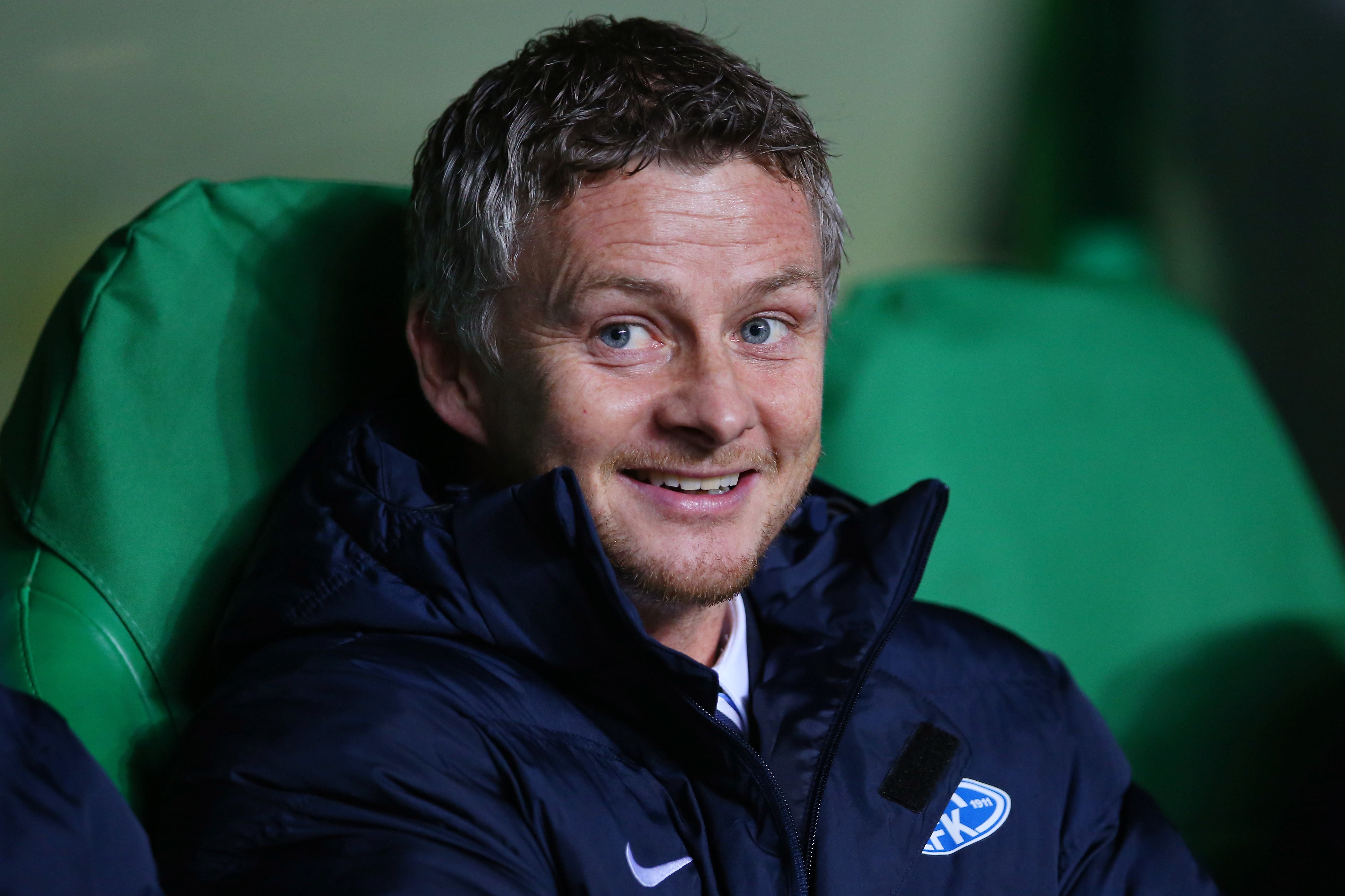 GLASGOW, SCOTLAND - NOVEMBER 05: Ole Gunnar Solskjaer the head coach of Molde looks on during the UEFA Europa League Group A match between Celtic FC and Molde FK at Celtic Park on November 5, 2015 in Glasgow, United Kingdom. (Photo by Ian MacNicol/Getty Images)