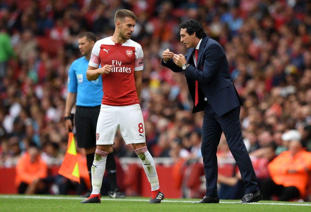 Will Unai Emery start Aaron Ramsey against West Ham after dropping the midfielder to the bench against Chelsea? (Photo courtesy: AFP/Getty)
