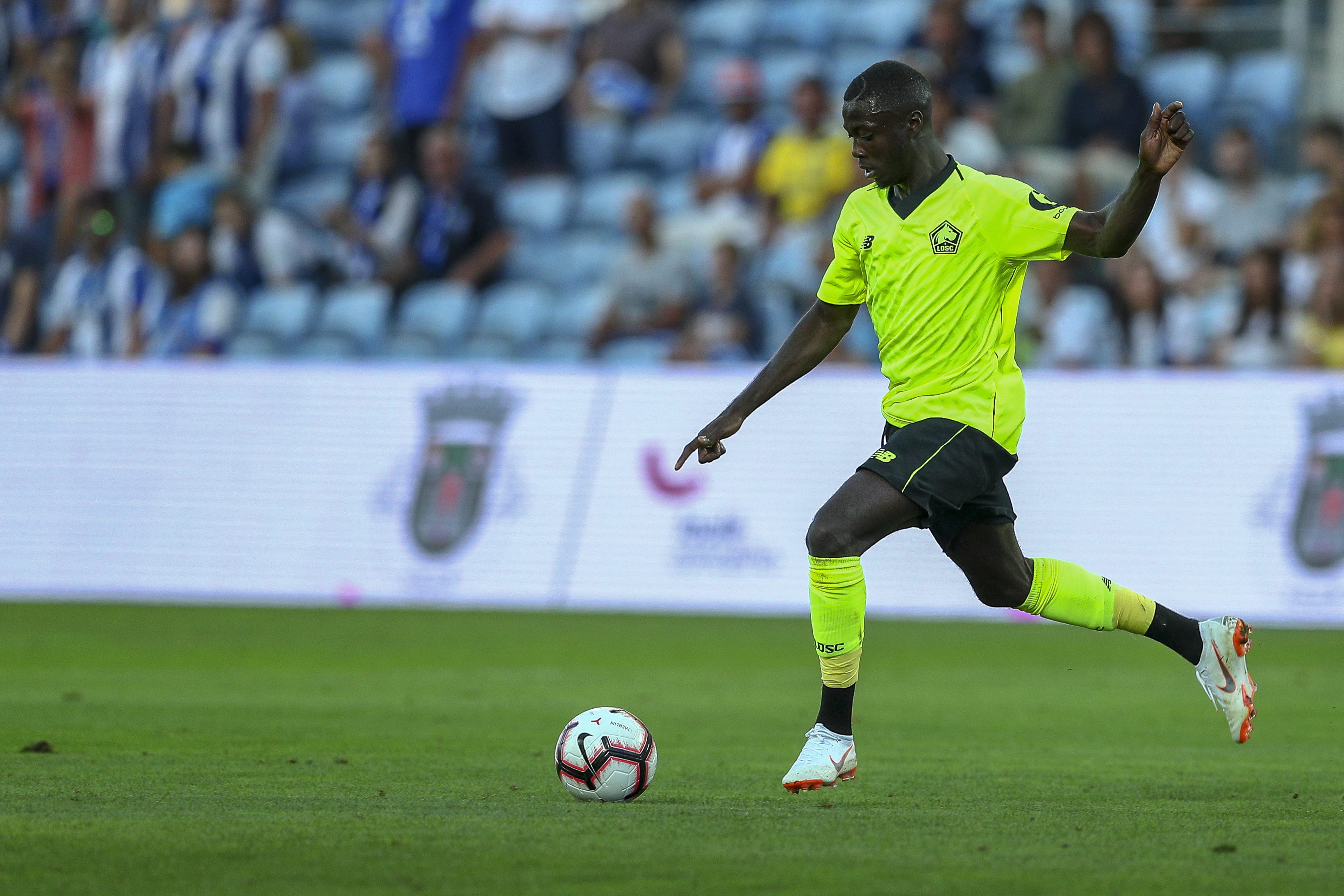 FARO, PORTUGAL - JULY 20: LOSC Lille forward Nicolas Pepe from Ivory Coast during the match between FC Porto v LOSC Lille for Algarve Football Cup 2018 at Estadio do Algarve on July 20, 2018 in Faro, Portugal. (Photo by Carlos Rodrigues/Getty Images)