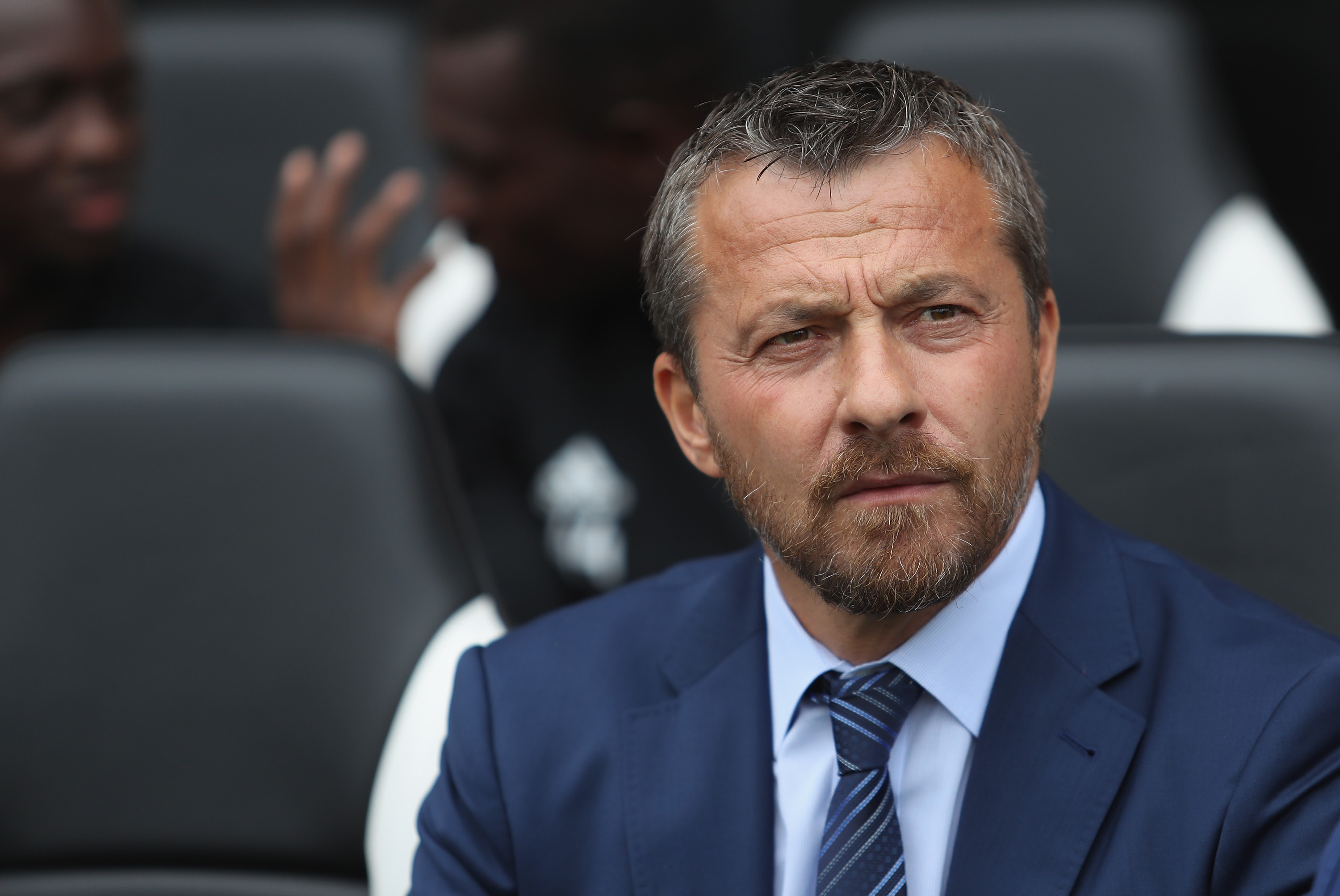 LONDON, ENGLAND - AUGUST 11: Manager Slavisa Jokanovic of Fulham on the bench during the Premier League match between Fulham FC and Crystal Palace at Craven Cottage on August 11, 2018 in London, United Kingdom. (Photo by Christopher Lee/Getty Images)