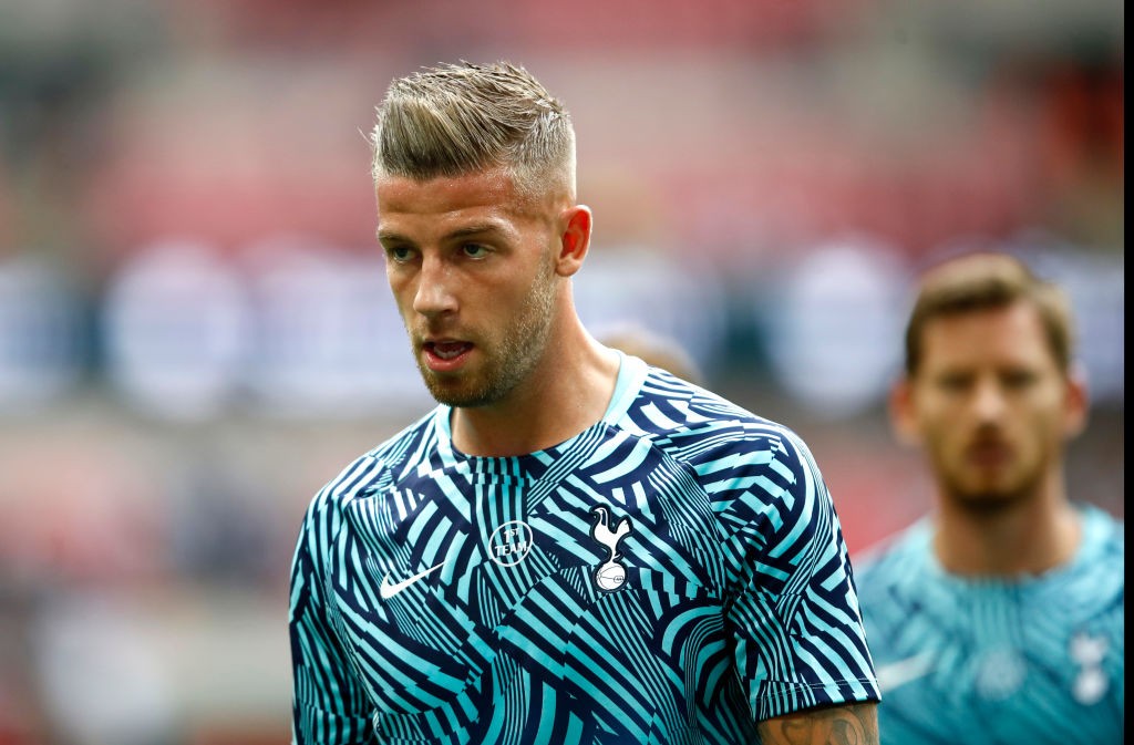 LONDON, ENGLAND - AUGUST 18: Toby Alderweireld of Tottenham Hotspur looks on prior to the Premier League match between Tottenham Hotspur and Fulham FC at Wembley Stadium on August 18, 2018 in London, United Kingdom. (Photo by Julian Finney/Getty Images)