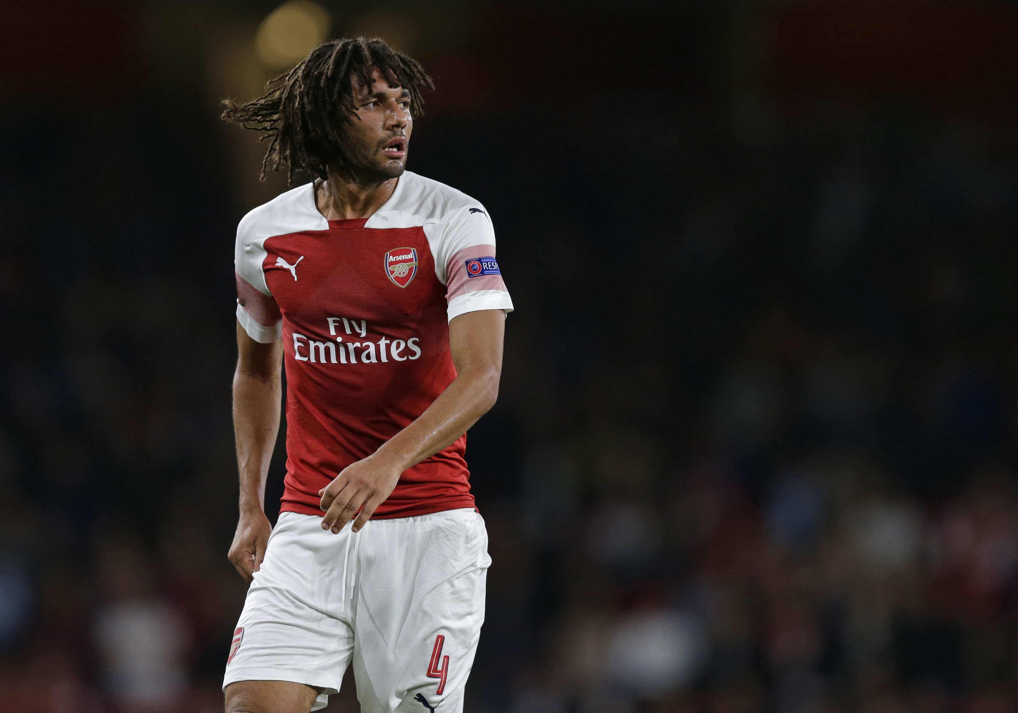 LONDON, ENGLAND - SEPTEMBER 20: Mohamed Elneny of Arsenal during the UEFA Europa League Group E match between Arsenal and Vorskla Poltava at Emirates Stadium on September 20, 2018 in London, United Kingdom. (Photo by Henry Browne/Getty Images)
