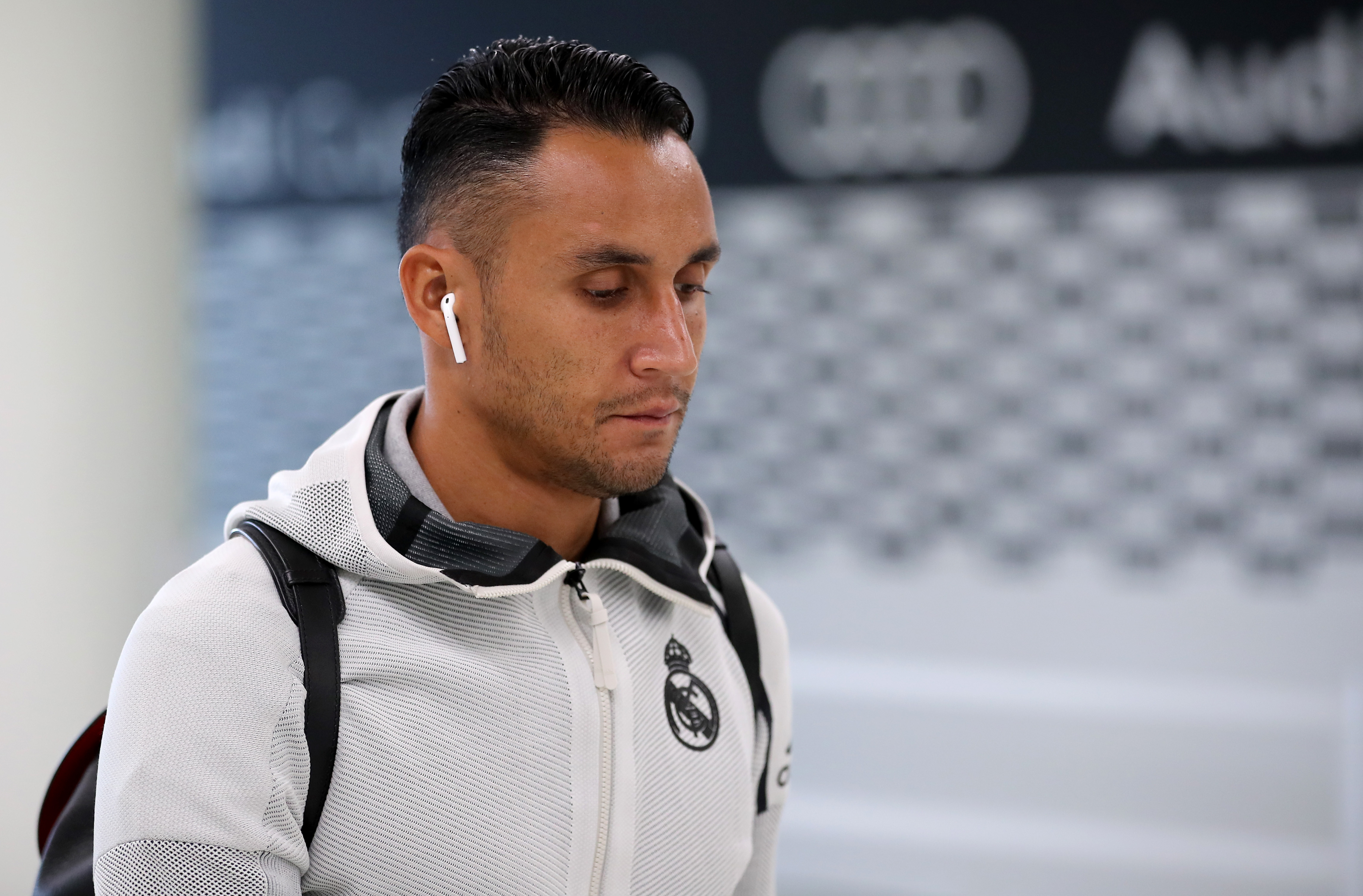 MUNICH, GERMANY - JULY 31: Goalkeeper Keylor Navas of Real Madrid arrives for the Audi cup 2019 3rd place match between Real Madrid and Fenerbahce at Allianz Arena on July 31, 2019 in Munich, Germany. (Photo by Christian Kaspar-Bartke/Getty Images for AUDI)