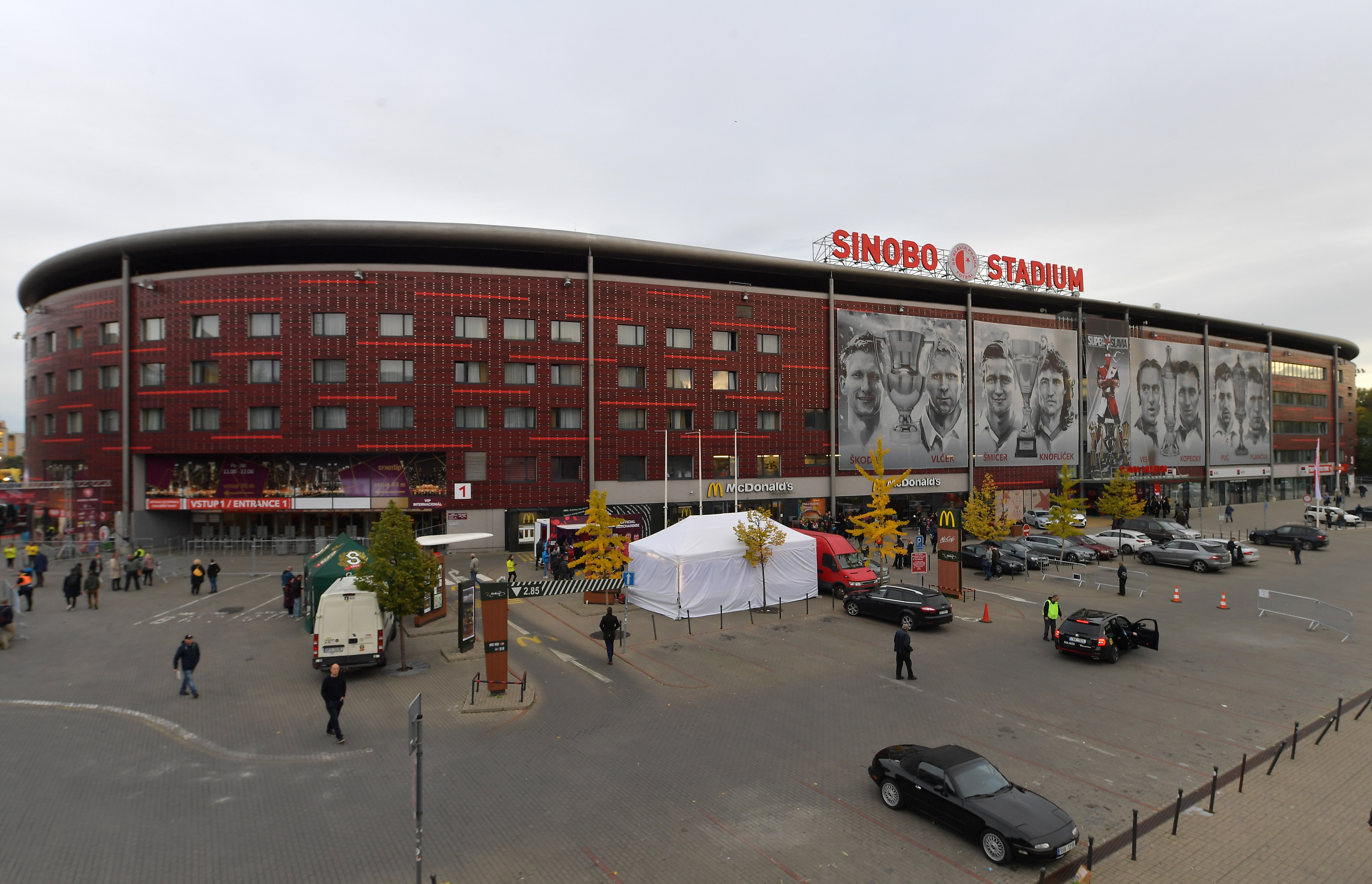 PRAGUE, CZECH REPUBLIC - OCTOBER 11: General view outside the stadium ahead of the UEFA Euro 2020 qualifier between Czech Republic and England at Sinobo Stadium on October 11, 2019 in Prague, . (Photo by Justin Setterfield/Getty Images)